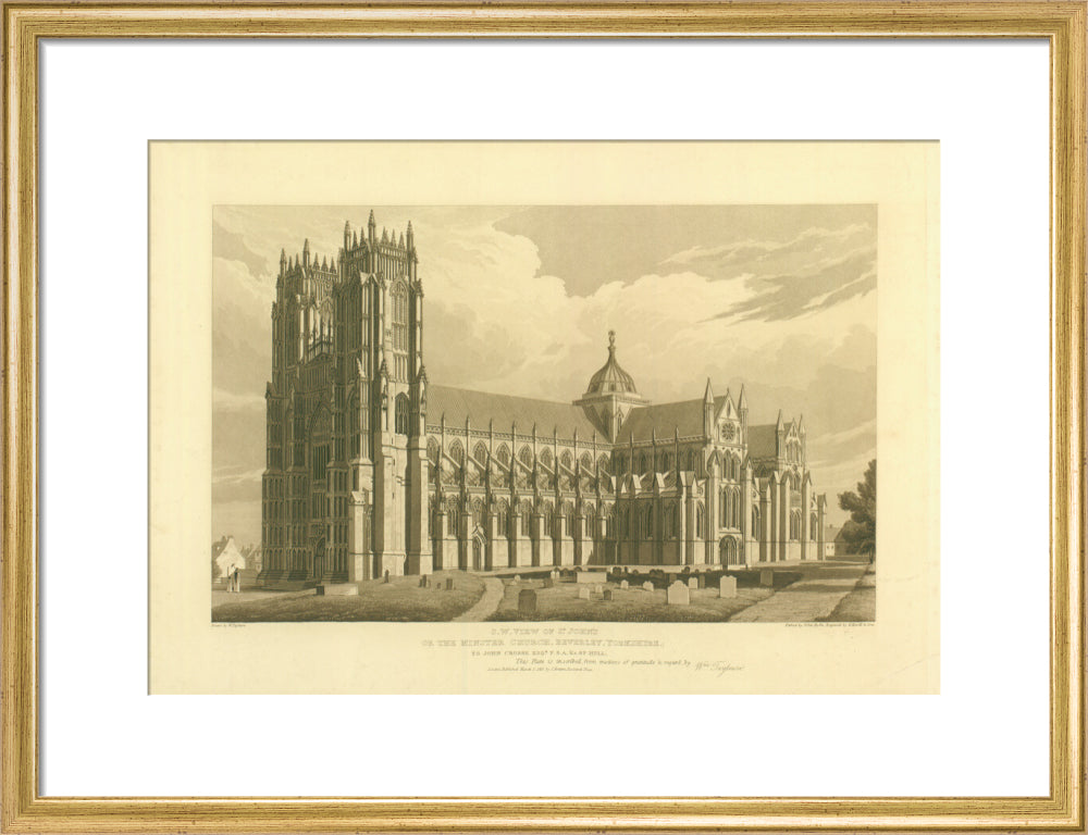 W. Tayleure, South West View of Beverley Minster, 1817