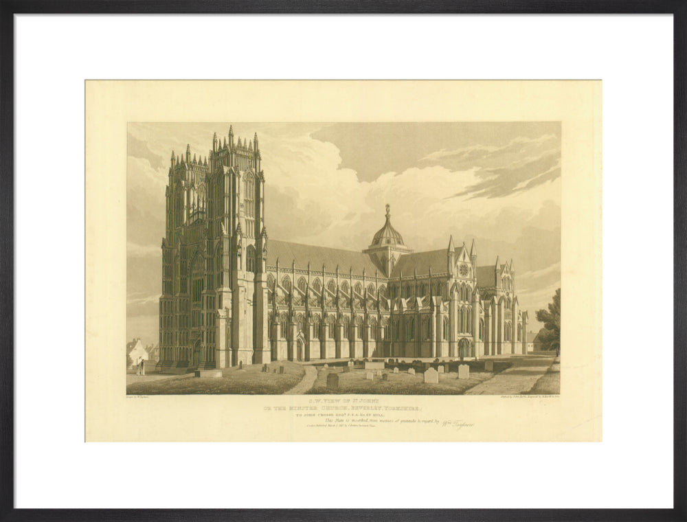 W. Tayleure, South West View of Beverley Minster, 1817