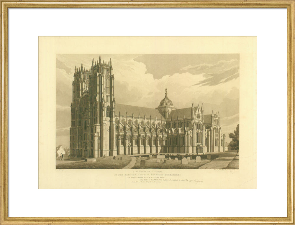 W. Tayleure, South West View of Beverley Minster, 1817
