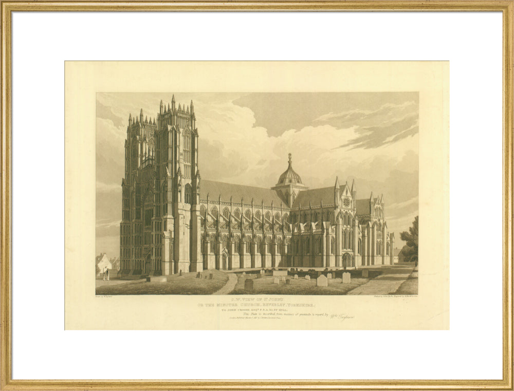 W. Tayleure, South West View of Beverley Minster, 1817