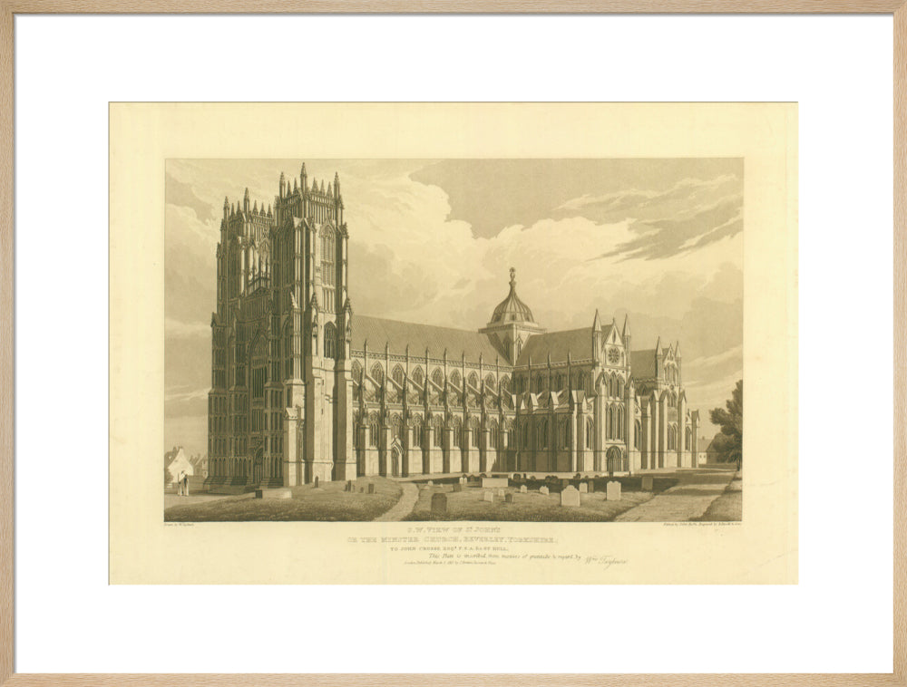 W. Tayleure, South West View of Beverley Minster, 1817