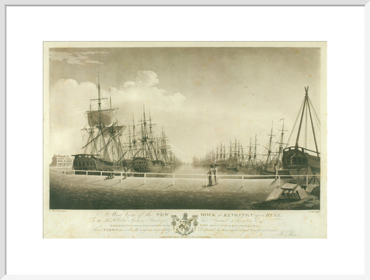 Robert Thew, A West View of the New Dock at Kingston upon Hull, 1786