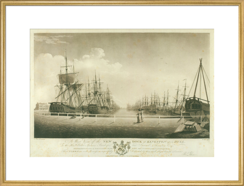 Robert Thew, A West View of the New Dock at Kingston upon Hull, 1786