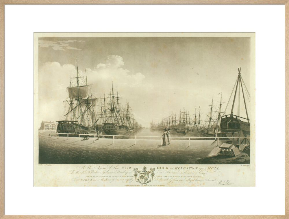 Robert Thew, A West View of the New Dock at Kingston upon Hull, 1786