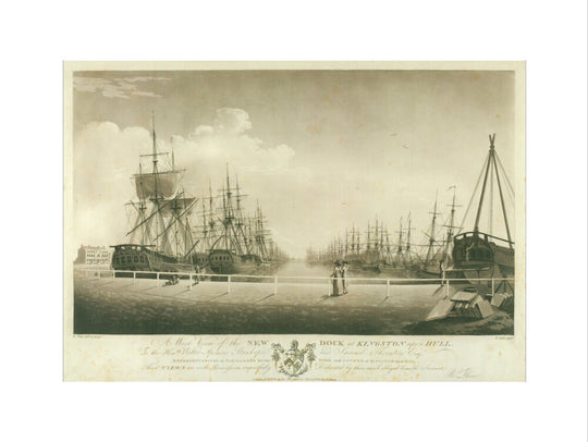 Robert Thew, A West View of the New Dock at Kingston upon Hull, 1786