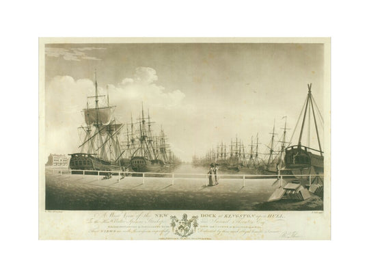 Robert Thew, A West View of the New Dock at Kingston upon Hull, 1786