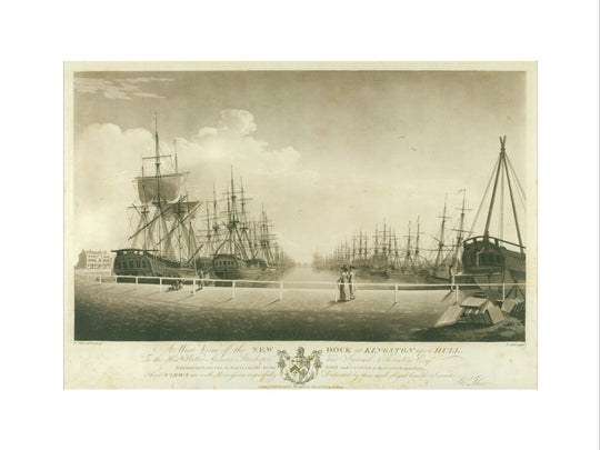 Robert Thew, A West View of the New Dock at Kingston upon Hull, 1786