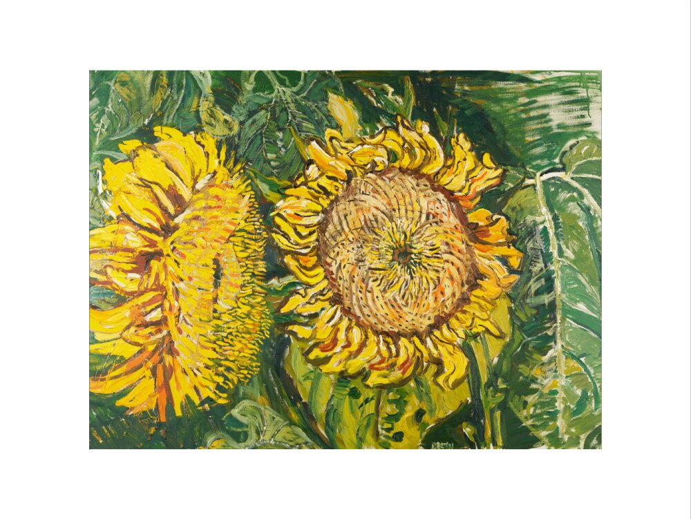 John Randall Bratby, Sunflowers, 1969