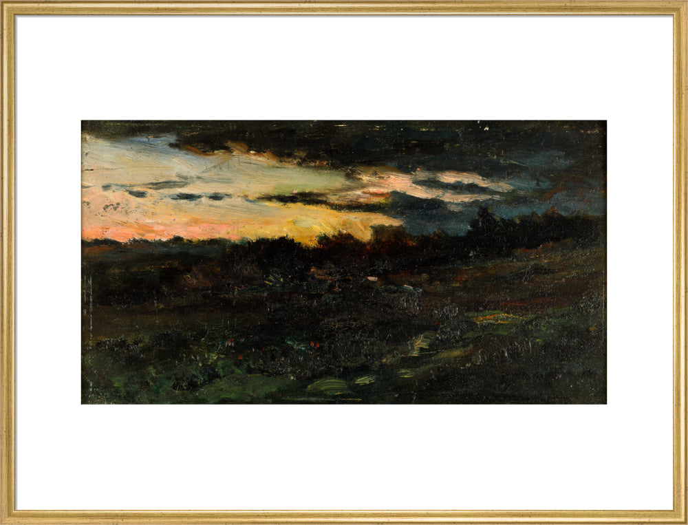 Charles-Francois Daubigny, Landscape Sketch, Night,