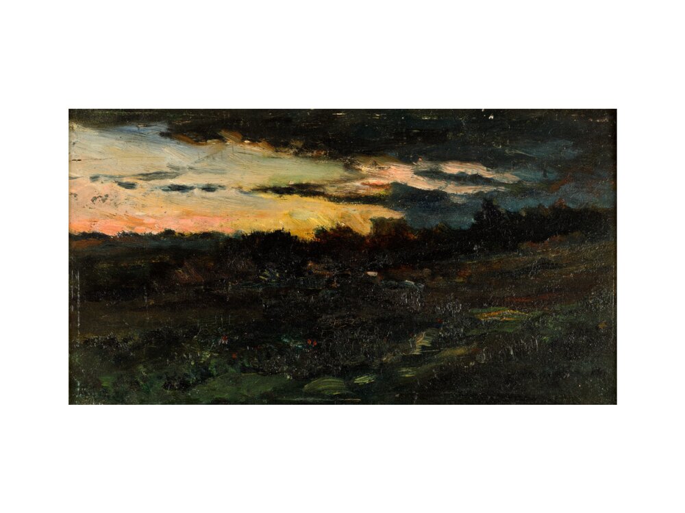 Charles-Francois Daubigny, Landscape Sketch, Night,