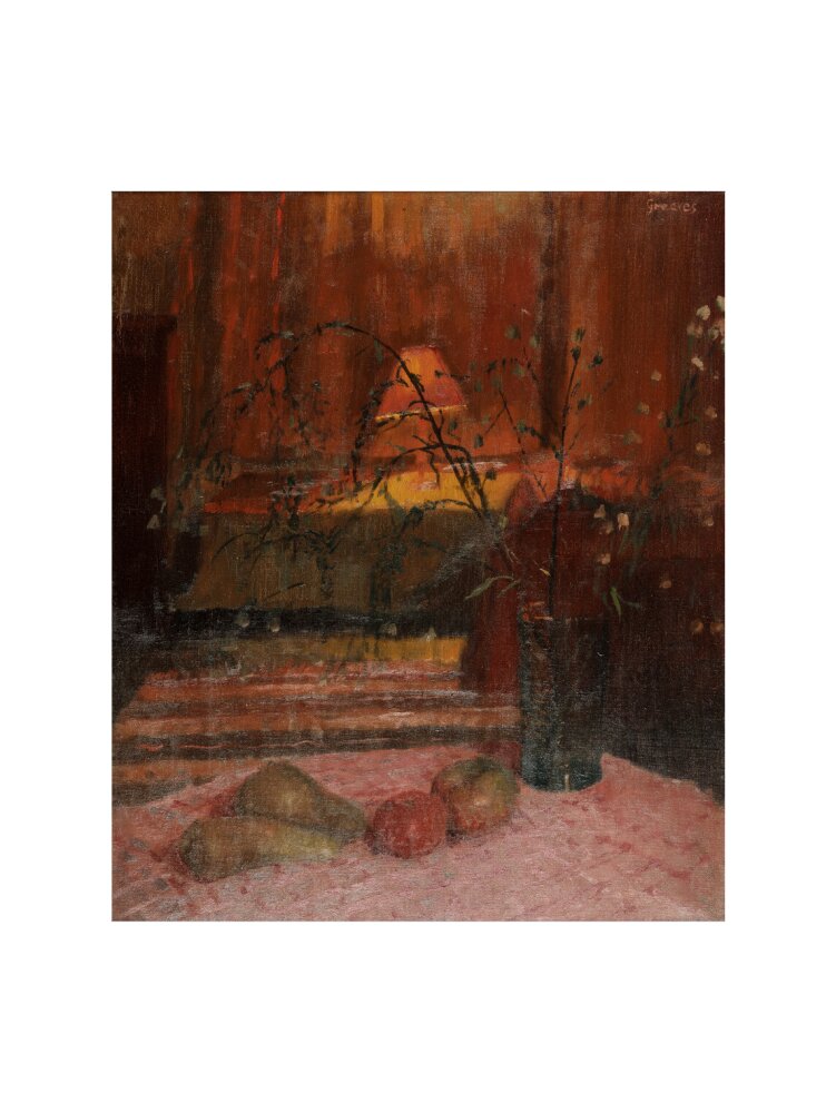 Leonard Greaves, Still Life with a Lamplight, 1946