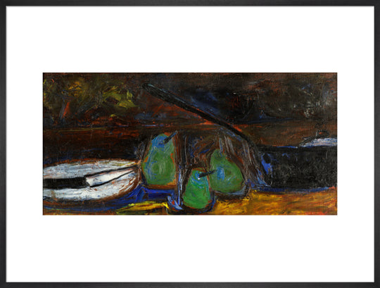 William Scott, Three Pears, Pan, Plate and Knife, 1955