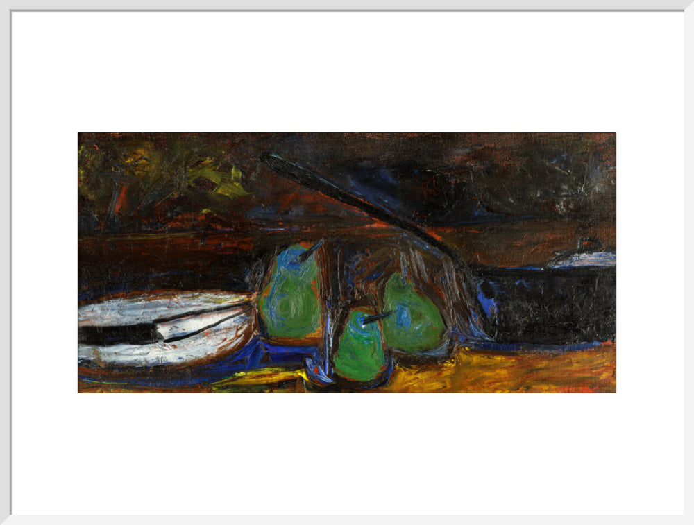 William Scott, Three Pears, Pan, Plate and Knife, 1955