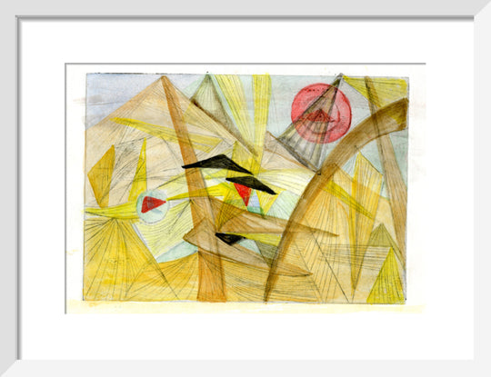 Mary Wykeham, Desert Tents (yellow, brown, black and red), 1979