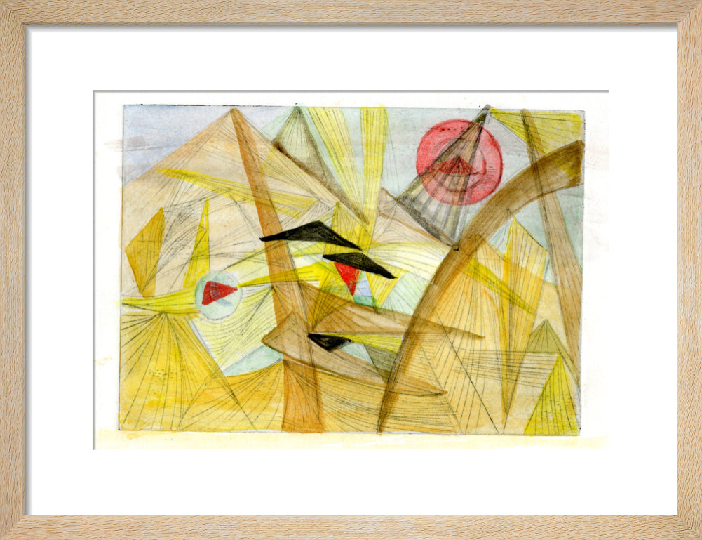 Mary Wykeham, Desert Tents (yellow, brown, black and red), 1979