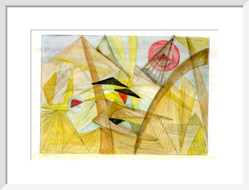 Mary Wykeham, Desert Tents (yellow, brown, black and red), 1979