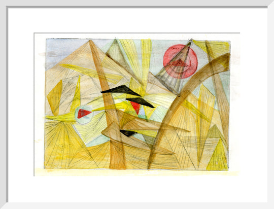 Mary Wykeham, Desert Tents (yellow, brown, black and red), 1979