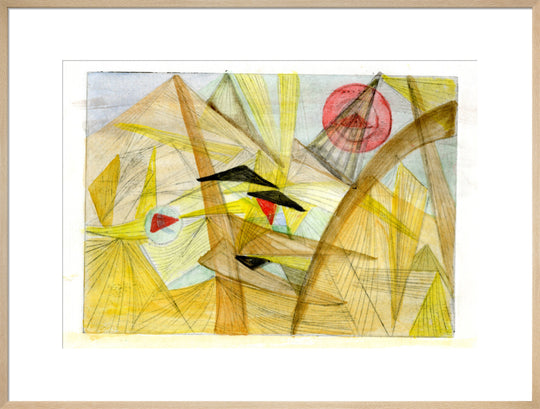 Mary Wykeham, Desert Tents (yellow, brown, black and red), 1979
