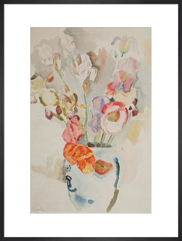 Roger Elliot Fry, Poppies and Irises, watercolour.