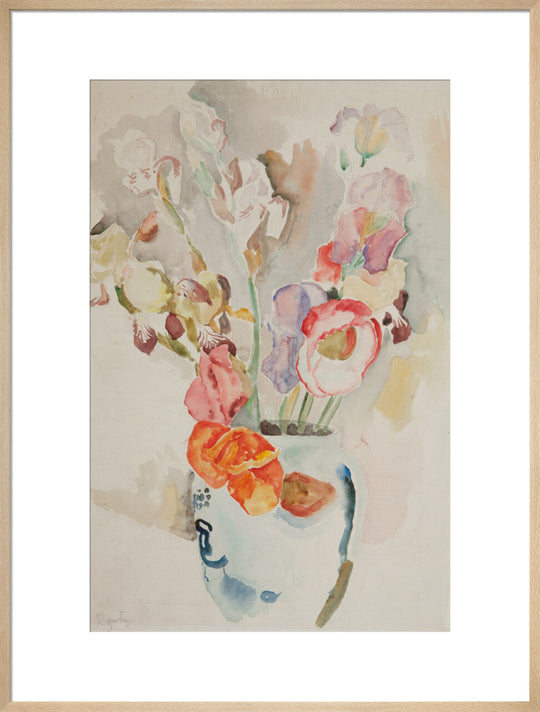 Roger Elliot Fry, Poppies and Irises, watercolour.