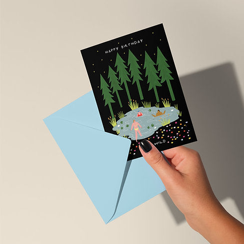 Stay Wild Swimming Greetings Card