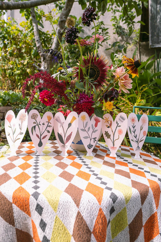 Hearts Concertina Card by Hadley