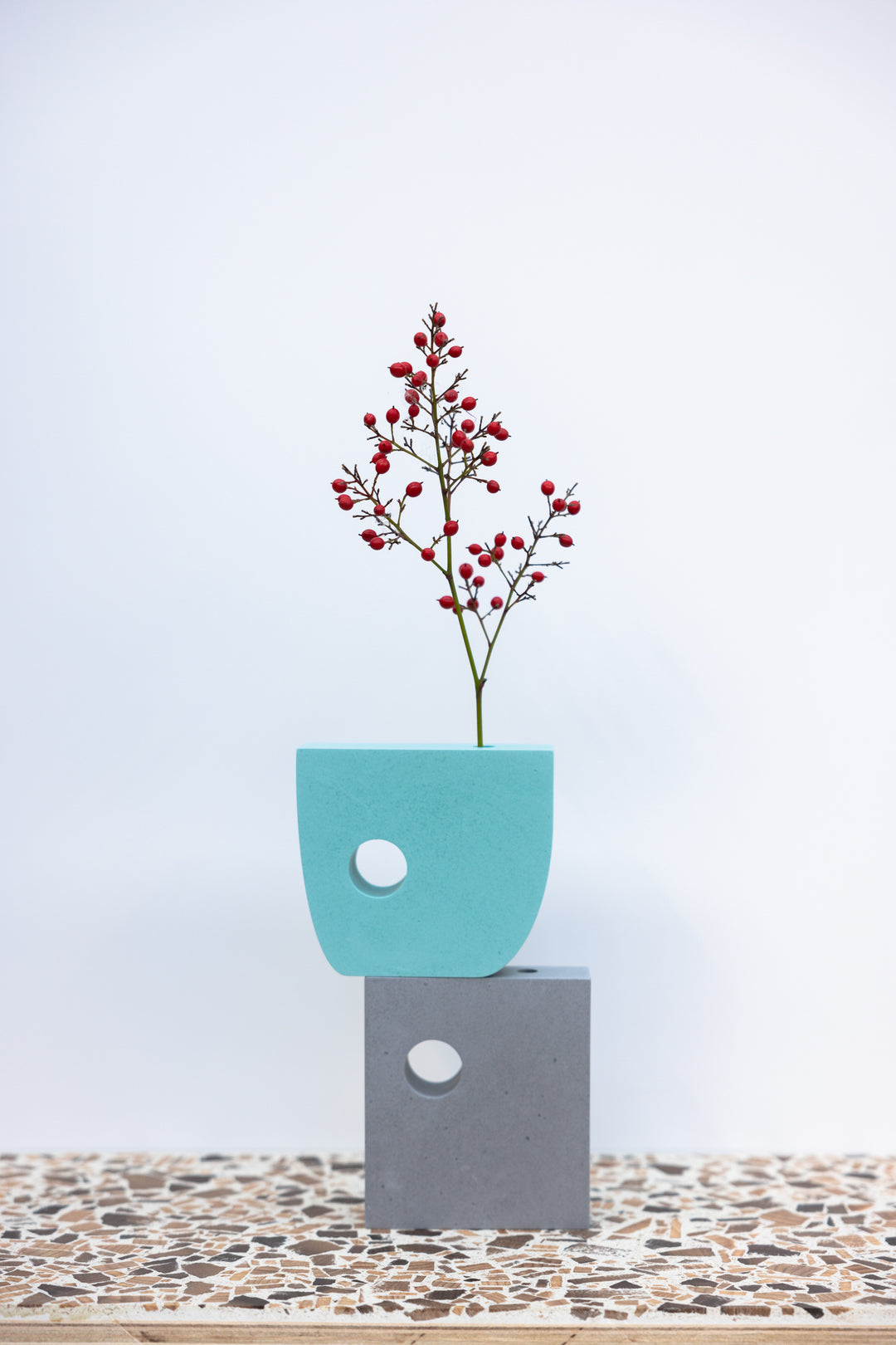 Hepworth Block Vase, Dark Grey