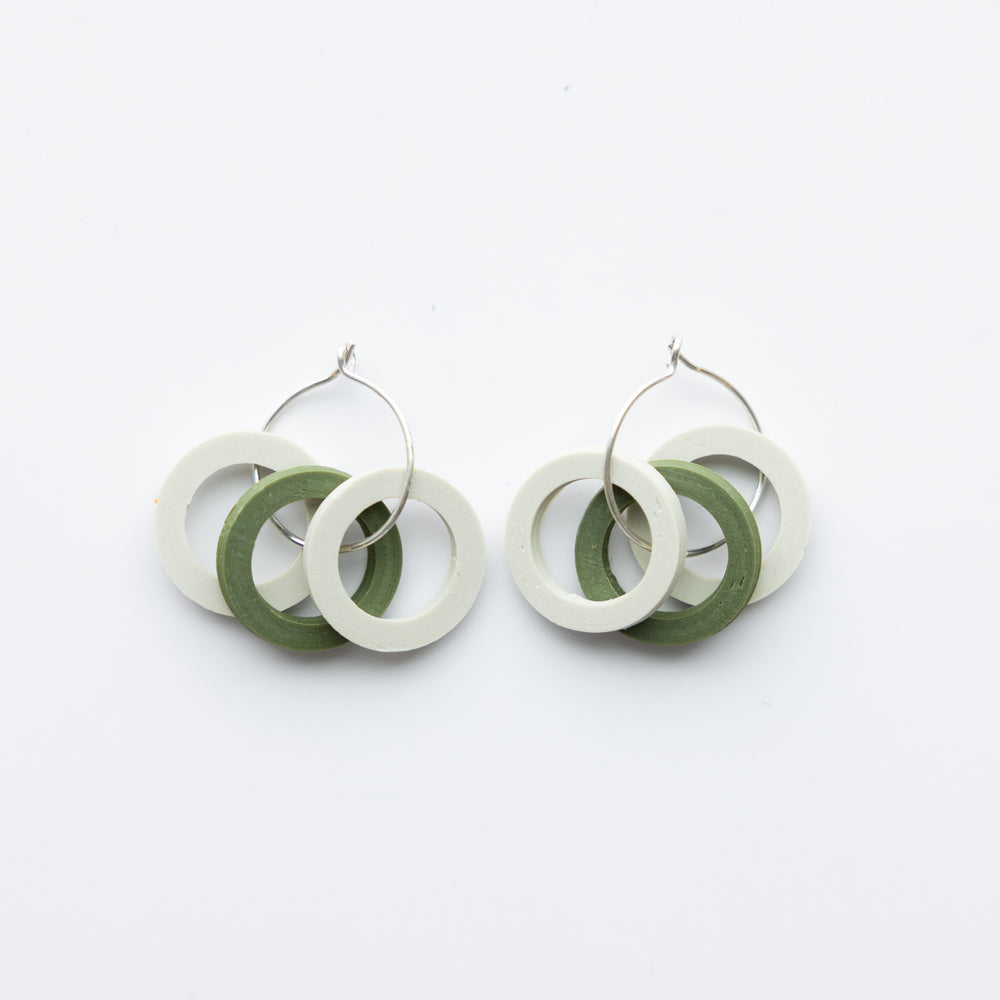 Will Sharp: Circle Hoops Green Cream