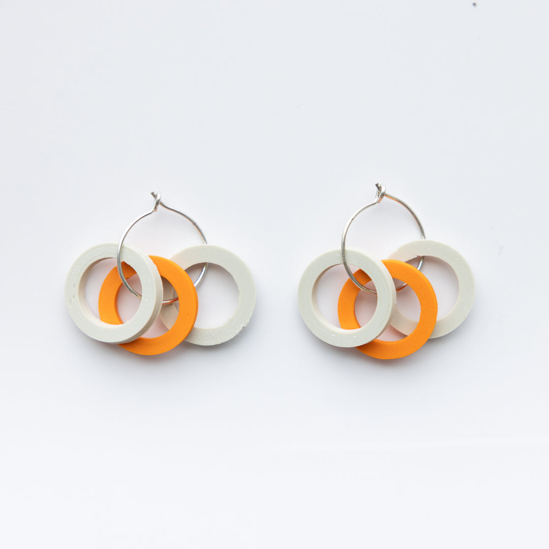 Will Sharp: Circle Hoops Cream Orange