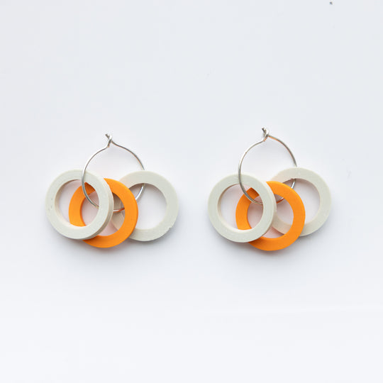 Will Sharp: Circle Hoops Cream Orange