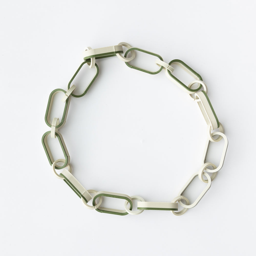 Will Sharp: Interchangeable Chain Cream Green Necklace