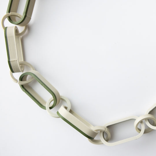 Will Sharp: Interchangeable Chain Cream Green Necklace