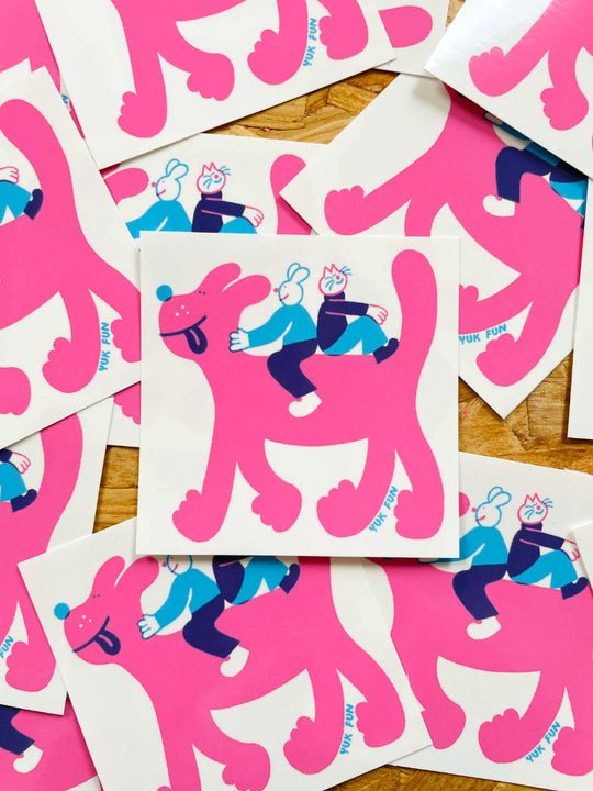 Dog Riders Sticker by Yuk Fun