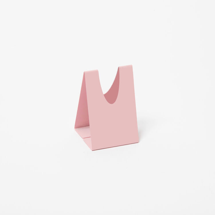 Pink Triangle Candlestick Holder