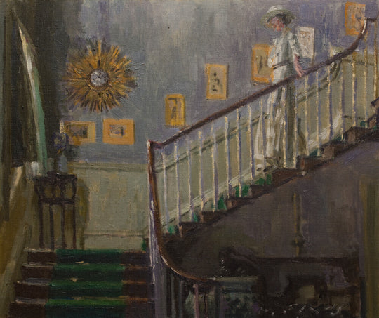 Walter Richard Sickert, Ethel Sands Descending the Staircase at Newington, c.1920