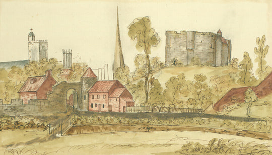 View towards Castlegate Postern and Clifford's Tower in the City of York taken from St. George's Field, 1774